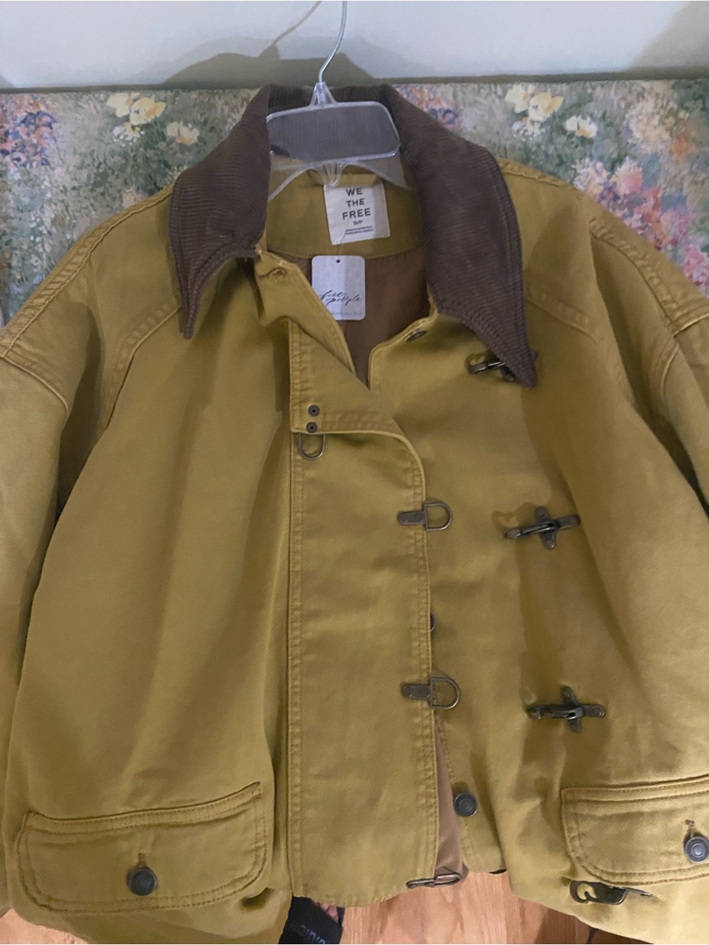 We The Free Yellow barn Jacket with Brown Corduroy Collar - Picture 6 of 6